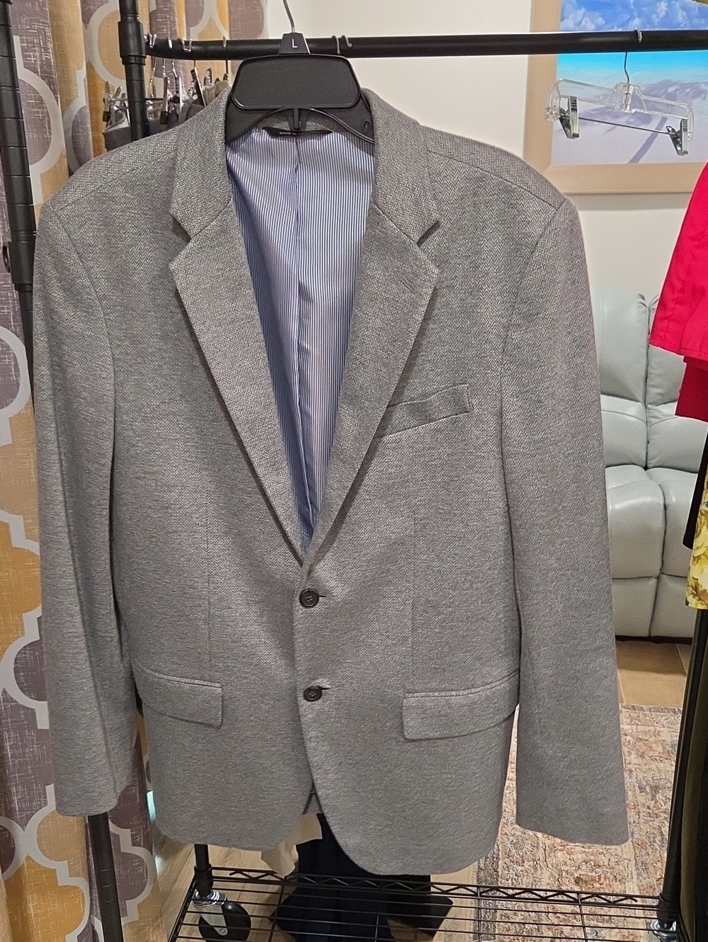 Banana Republic Men's Gray Blazer - Classic Two-Button Sportcoat